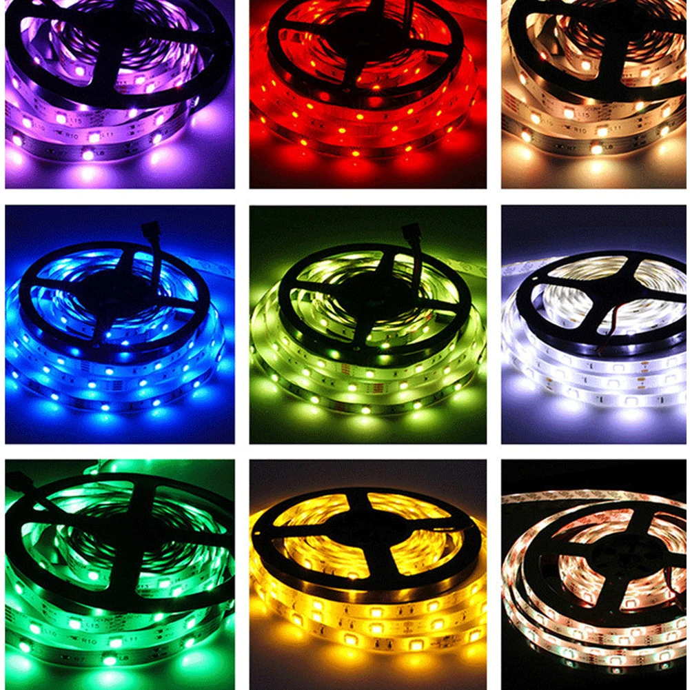 

Easy Install Bluetooth USB Connection RGB 5050 TV Backlight DC5V Home Music Sync LED Strip Light Remote Control 44 Keys Flexible