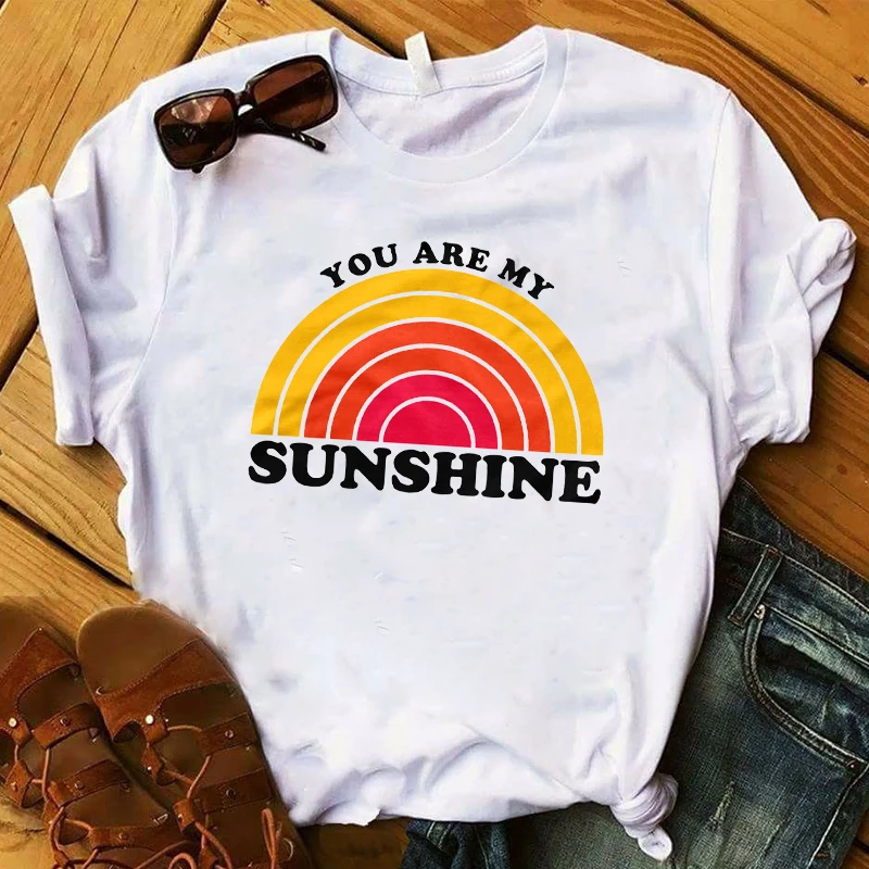 Женская Корейская Милая Дамская Футболка в стиле Харадзюку женская одежда