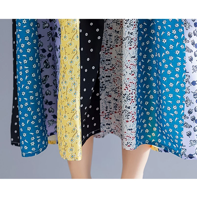 

Oladivi Plus Size Printed Cotton Linen Dress Women Summer 2021 New Casual Loose Maxi Long Bohemian Dresses Female Vestidos 6XL