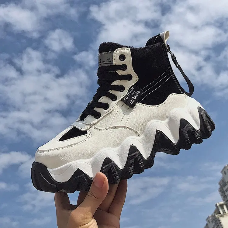 2019 г. Зимние новые стильные женские кожаные ботинки женская обувь на шнуровке