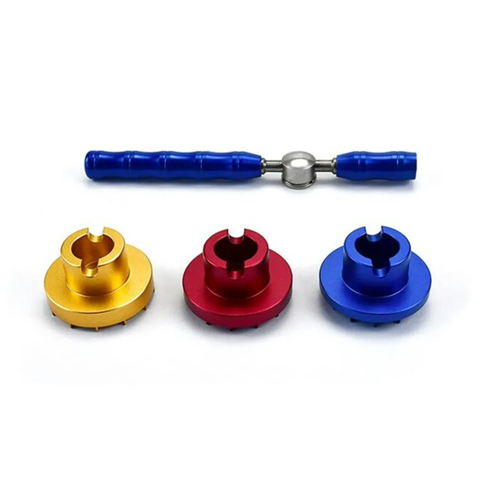 

1,0/0,8/0,7 мм зубчатая дистанция 3-Die Профессиональный Чехол для часов Открыватель гаечный ключ для часов Corum