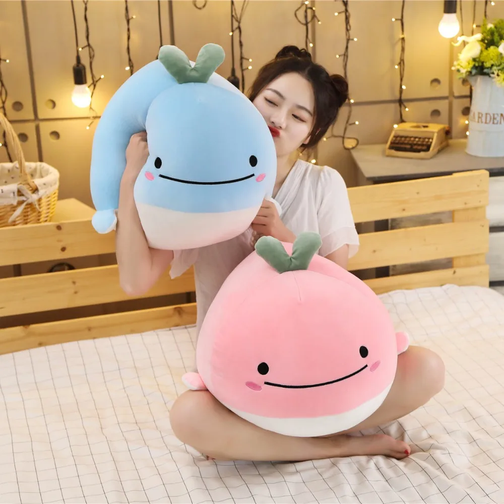 Улыбающийся КИТ плюшевая игрушка розовые синие киты мягкая водные животные