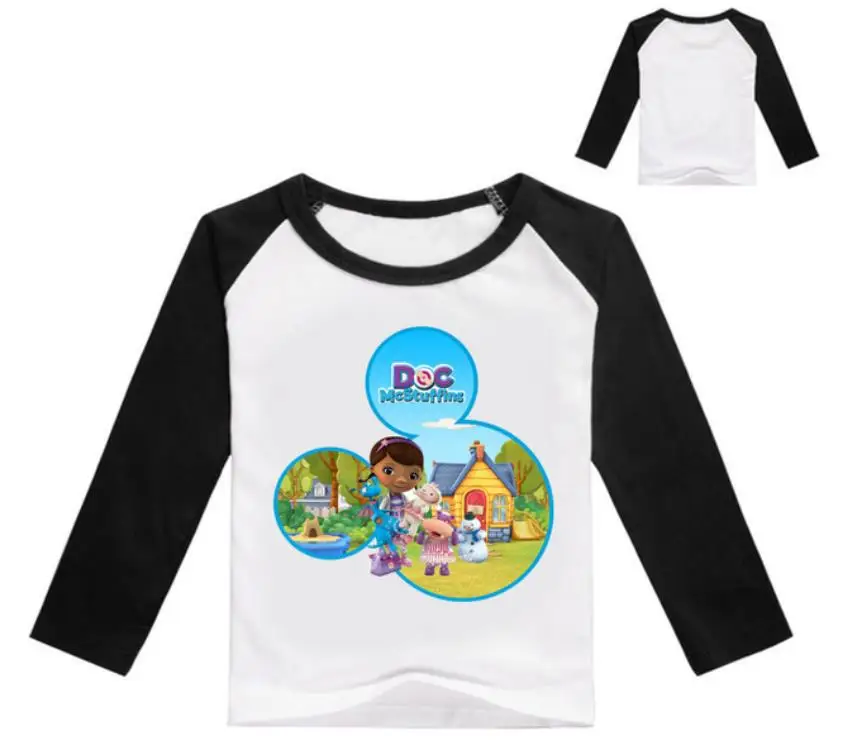 Детская толстовка г. Детская весенняя куртка детская одежда с принтом «Toy Doc Mcstuffins» хлопковые толстовки с капюшоном для детей Одежда для девочек, верхняя одежда
