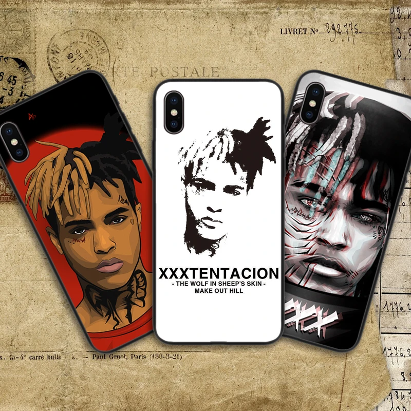 Матовый ТПУ Мягкий силиконовый чехол с принтом Xxxtentacion для iphone 5 5S 6 6S Se plus 7 7plus 8 8plus X