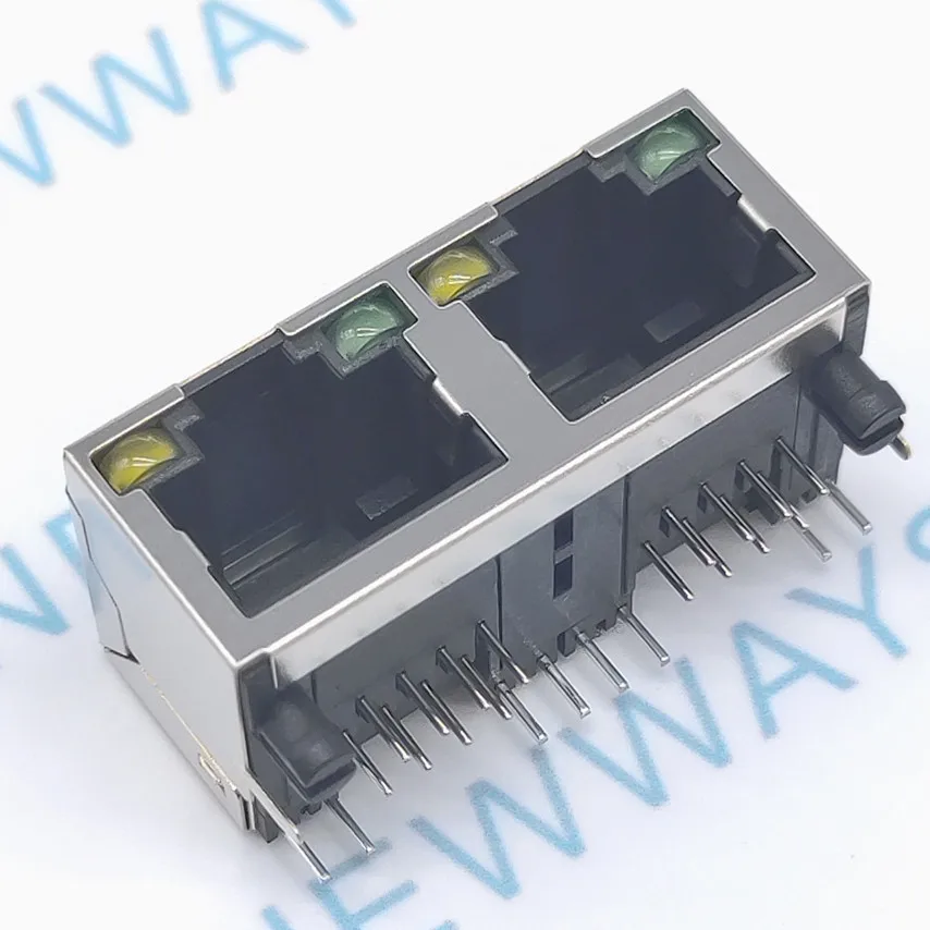 10 шт./лот 1*2 сетевой интерфейс Rj45 разъем с лампажкой 56/8P8C Кабельный экранированный