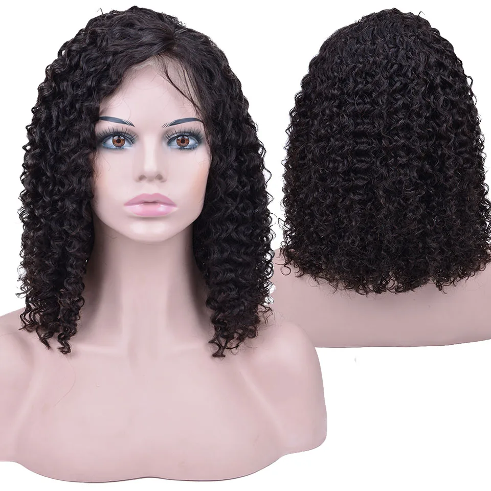 Короткие кудрявые парики из натуральных волос предварительно сорванные с