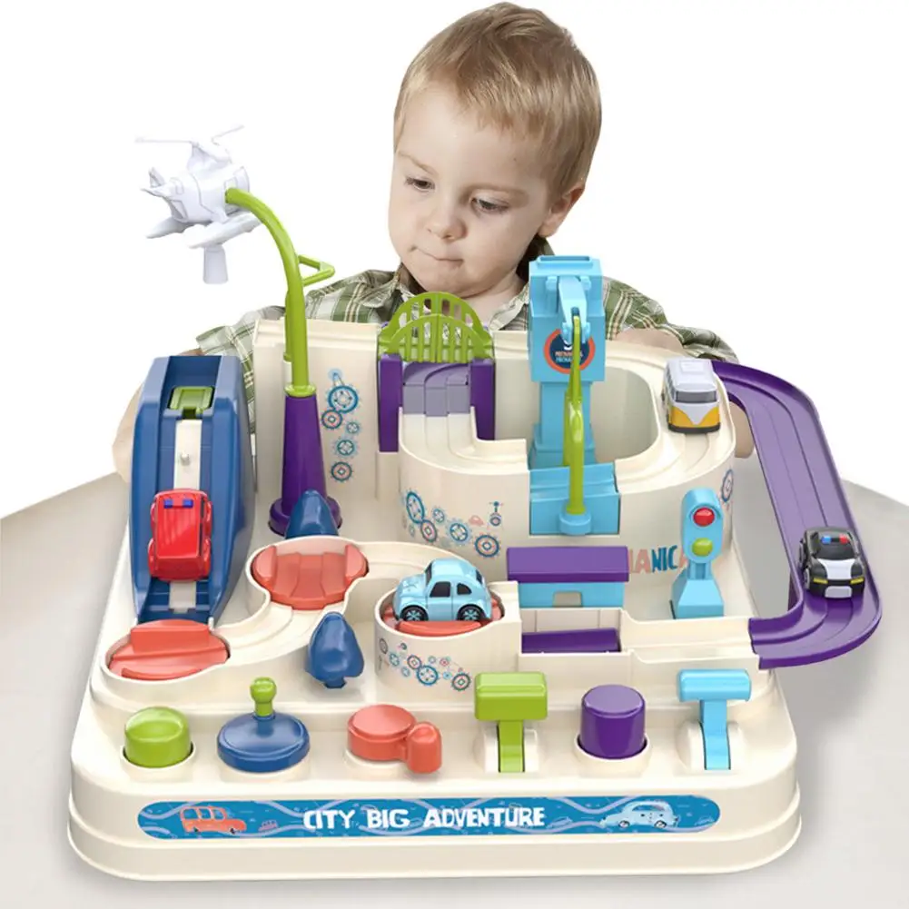 

Race Track Toy Aircraft Trolley Crane Interactive Educational Rail Car Model For Training Children's Comprehensive Abilities