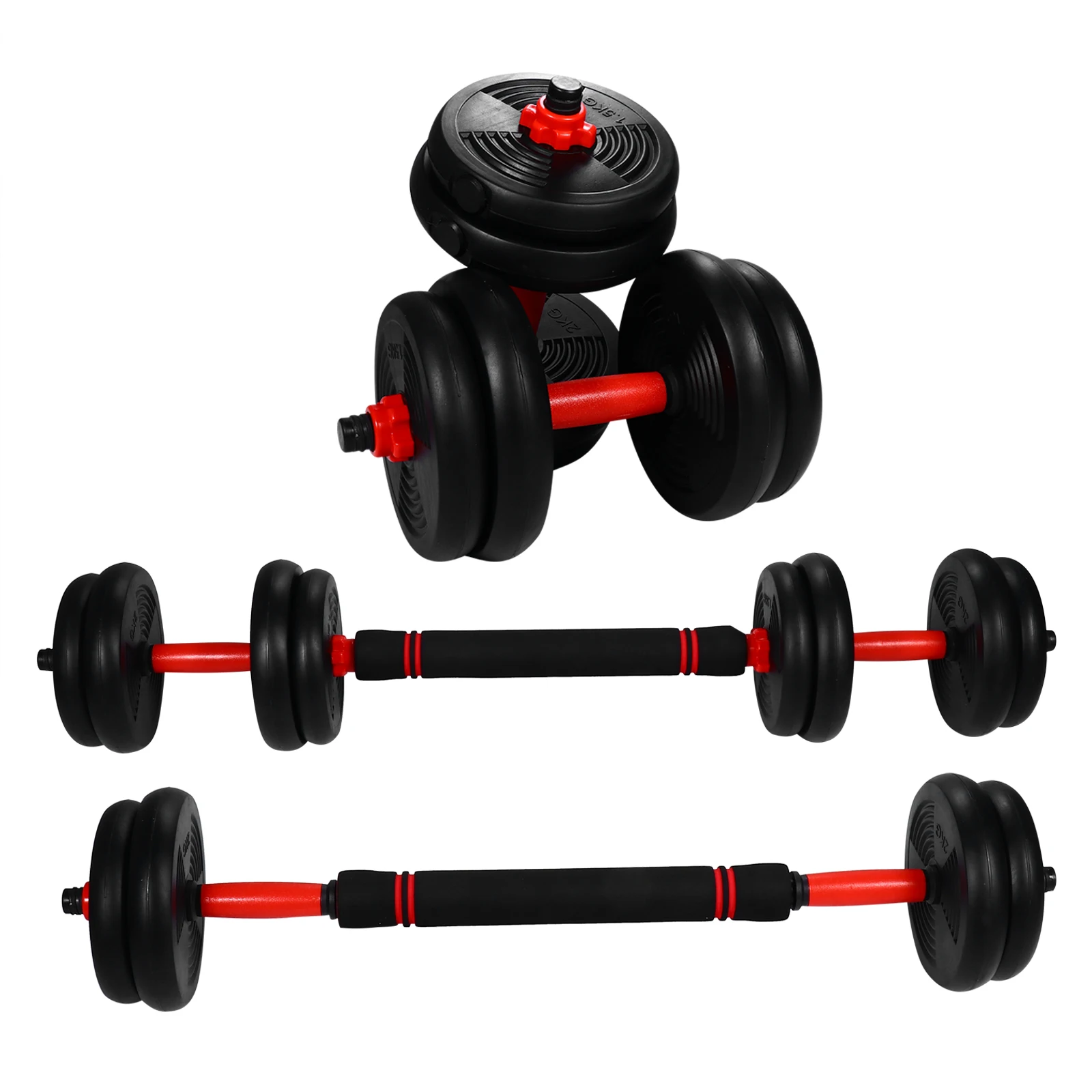 

2021 MOVTOTOP 2-In-1 Barbell Adjustable Dumbbell Set Exercise Fitness Equipment Sport Supplies Mancuernas Pesas Gimnasio