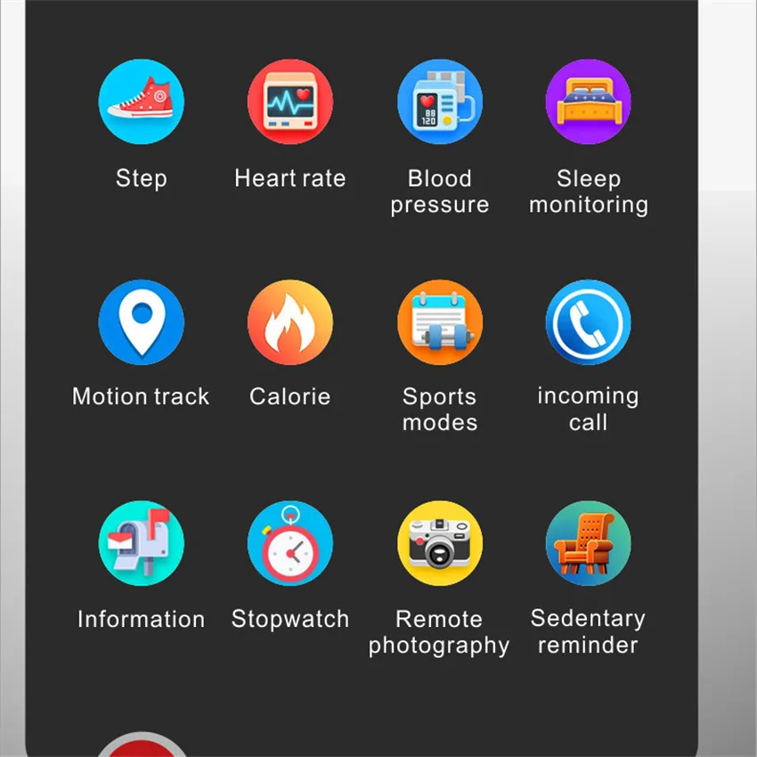 Смарт браслет Q6S с цветным 3D динамическим монитором кровяного давления