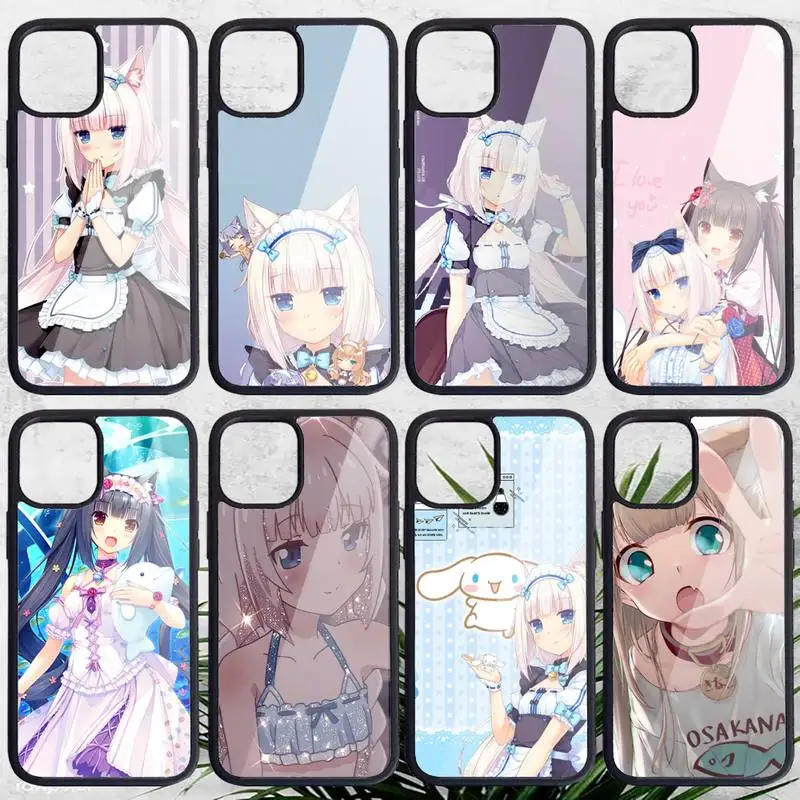 

Nekopara Chocola Vanilla cat girl Phone Case PC for iPhone 11 12 pro XS MAX 8 7 6 6S Plus X 5S SE 2020 XR