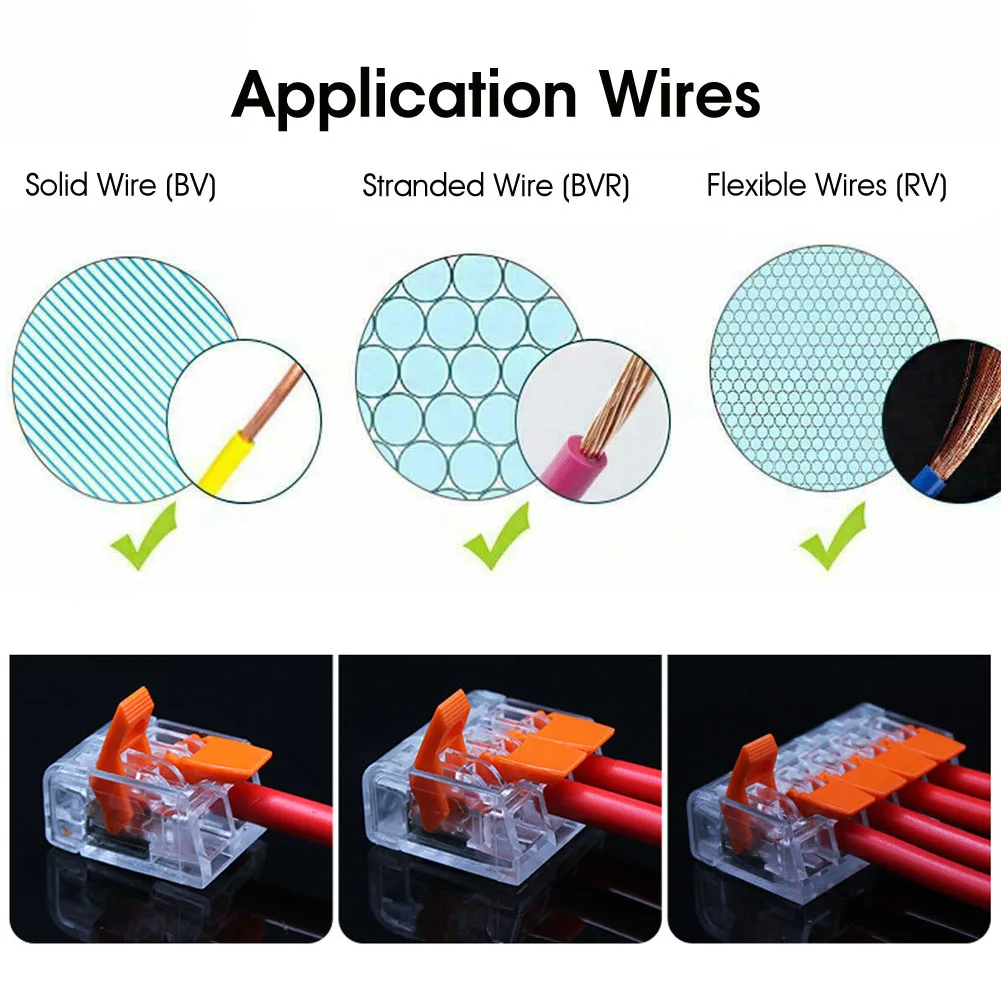 

75 Pcs Lever Wire Connector Assortment Pack Compact Splicing Kit For Electrical Wire Solid Stranded Flexible Wago Kabelgoot