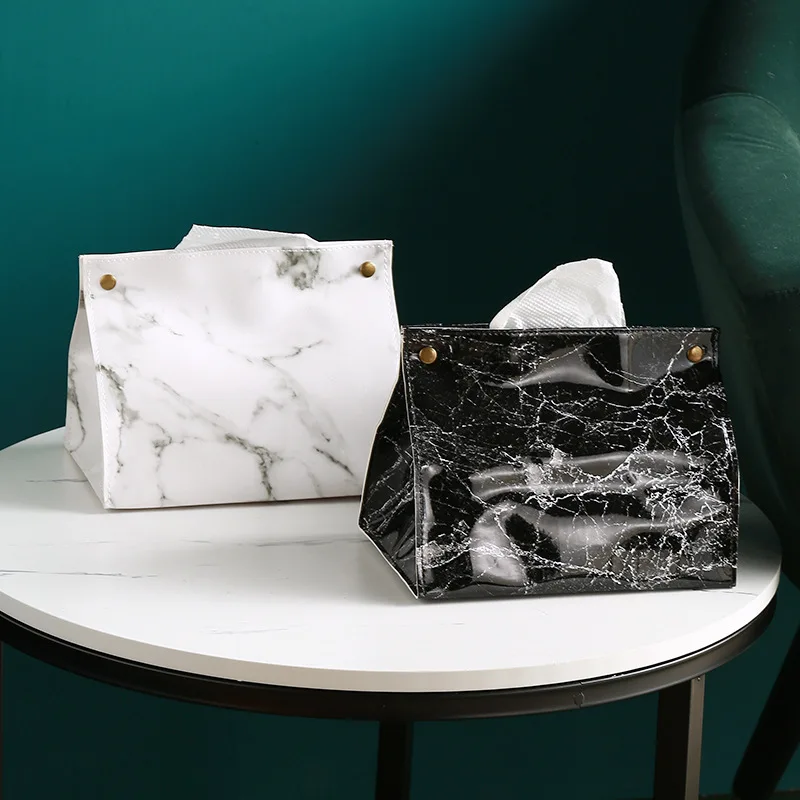 

Leather Tissue Box Storage Container Nordic Creative Removable Tissue Box Storage Modern Servilletero Tissue Boxes BG50TB