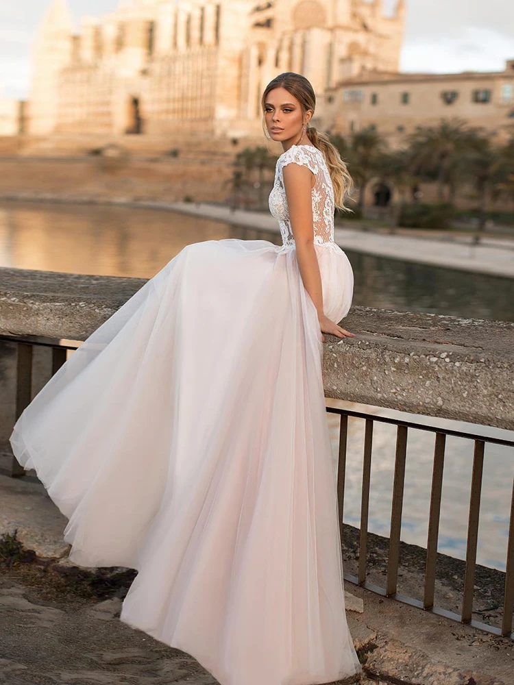 

BAZIIINGAAA Simple Wedding Dress Lace Little Beading Strapless Dress Luxury Wedding Gowns Bridal Can Be Washed Bride Dresses