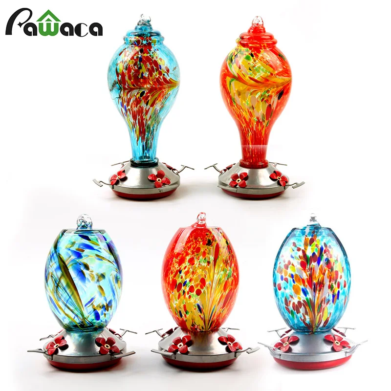 

T Shape Q Shape Colourful Hummingbird Bird Feeders Free Nectar Patio Yard Window Bird Food Feeder Drinker Water Feeding Bowl