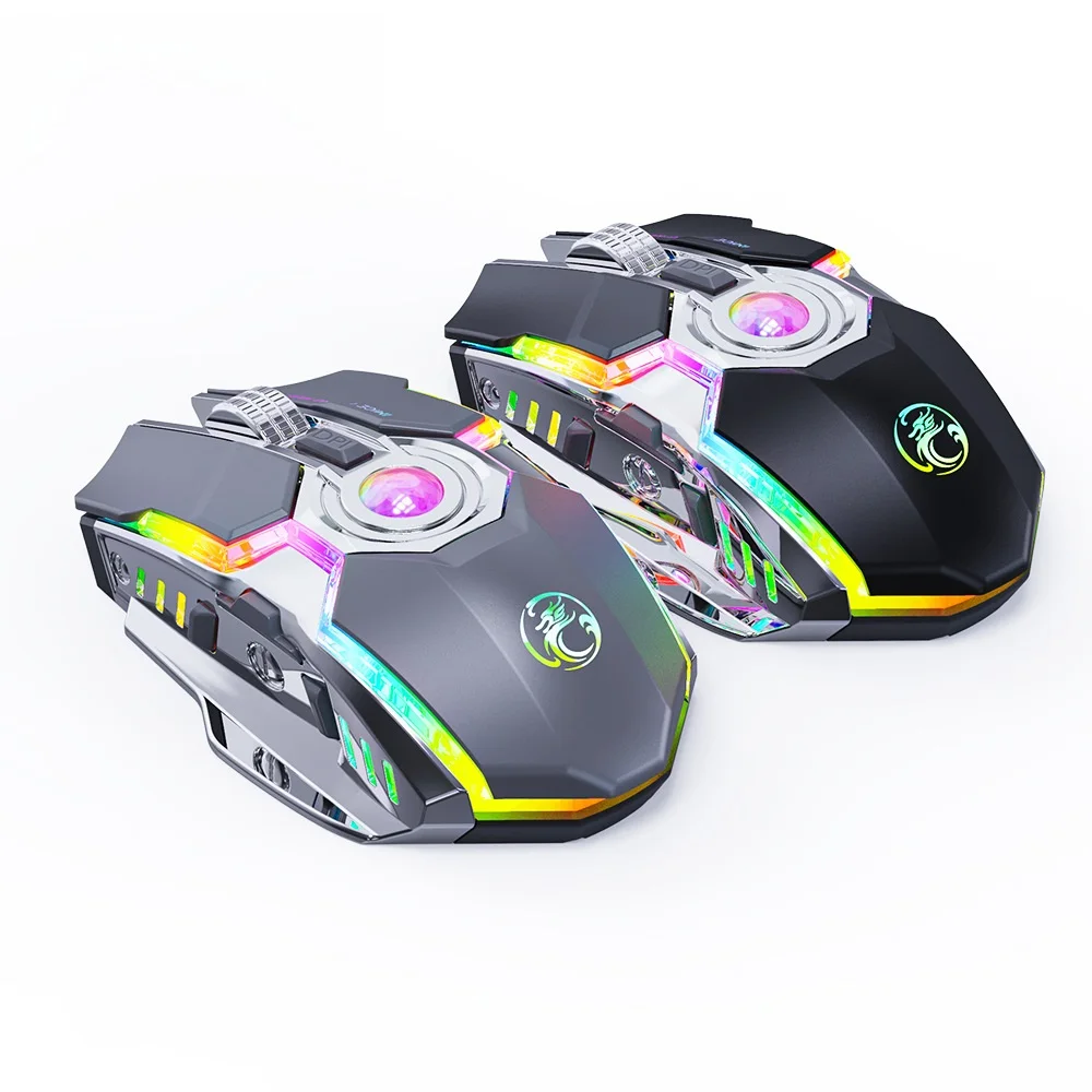 

2.4G 3200DPI Wireless Gaming Mouse USB Rechargeable Mute Backlight Mice Optional Mouse Bluetooth for Windows Computer PC