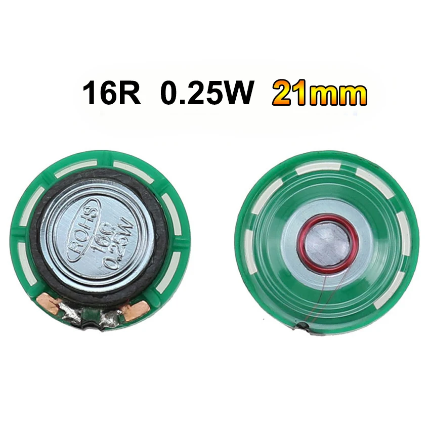 Cltgxdd 2PCS New Ultra-thin Speaker Doorbell Horn Toy-car horn 16 ohms 0.5W 0.25W 16R 21 23 27 29 36 40 mm Diameter | Обустройство
