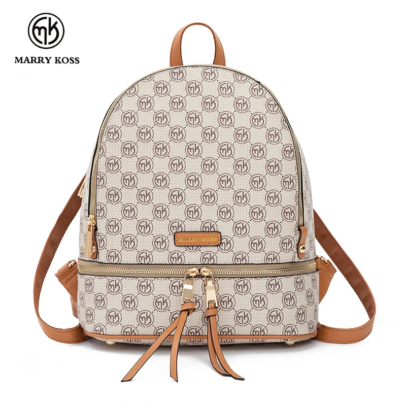 MARRY KORS кожаный женский рюкзак MK школьные сумки для девочек подростков стильный