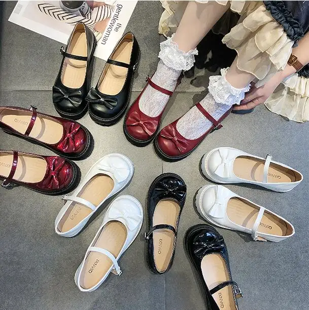 Японская Милая Повседневная Винтажная обувь в стиле &quotЛолита&quot женская с