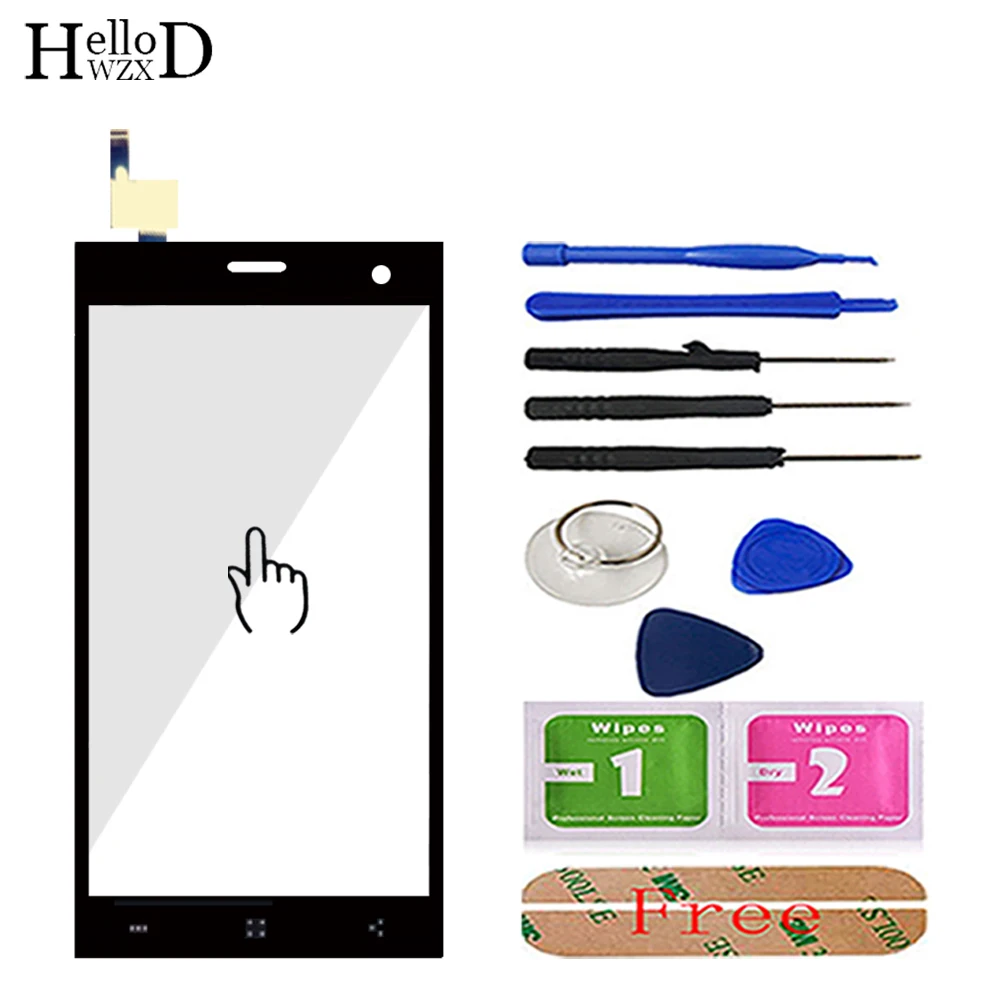 

Mobile Phone Touch Screen TouchScreen For MEDION LIFE P4501 P4502 Touch Front Glass Digitizer Panel Lens Sensor + 3M Glue