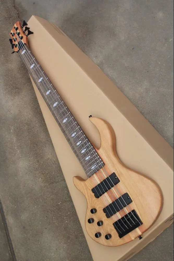 

free shipping Top quality lefty bass Active pickups system 6 string bass left handed bass guitar