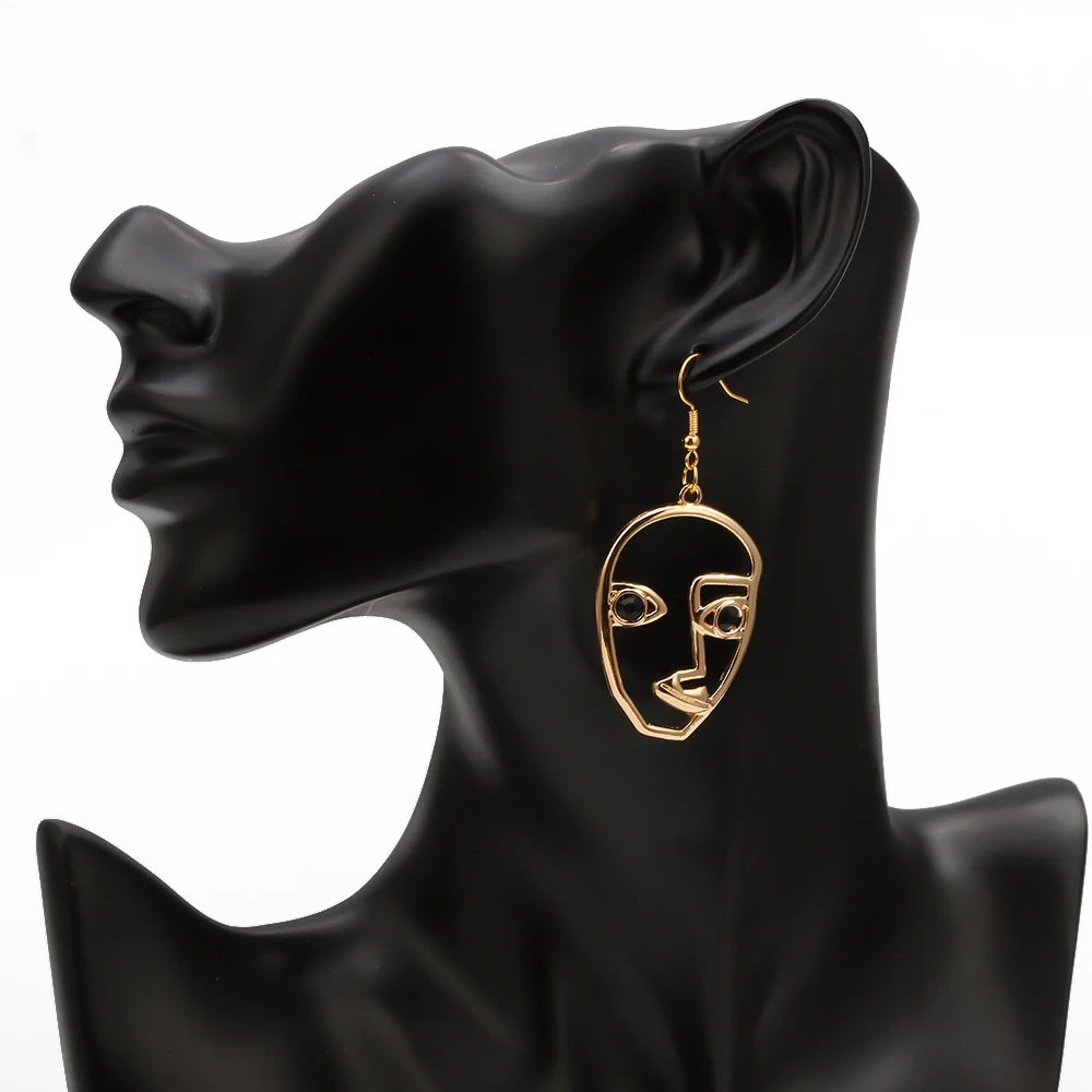Женские абстрактные серьги MEIBEADS модные с изображением человеческого лица 1