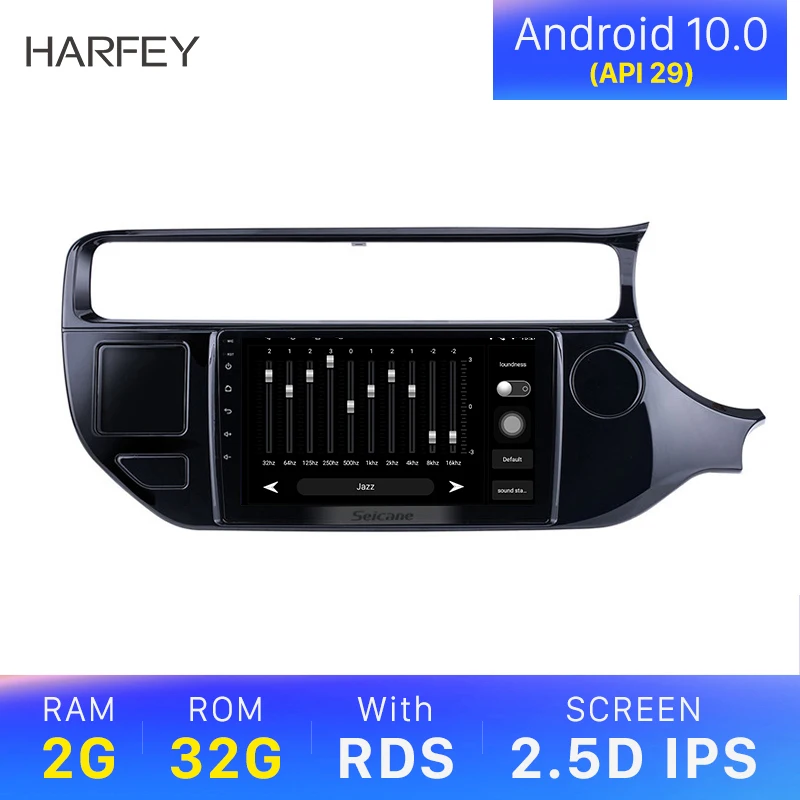 Harfey Android 10.0 API 29 Car GPS 9&quot HD 2.5D IPS Auto Radio for Kia K3/RIO 2015 RHD support Carplay TPMS DVR Multimedia Player |