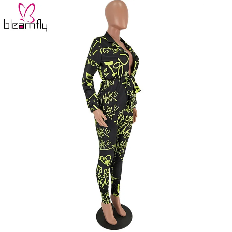 Зимний женский комплект длинный рукав с буквенным принтом галстук рубашка топ