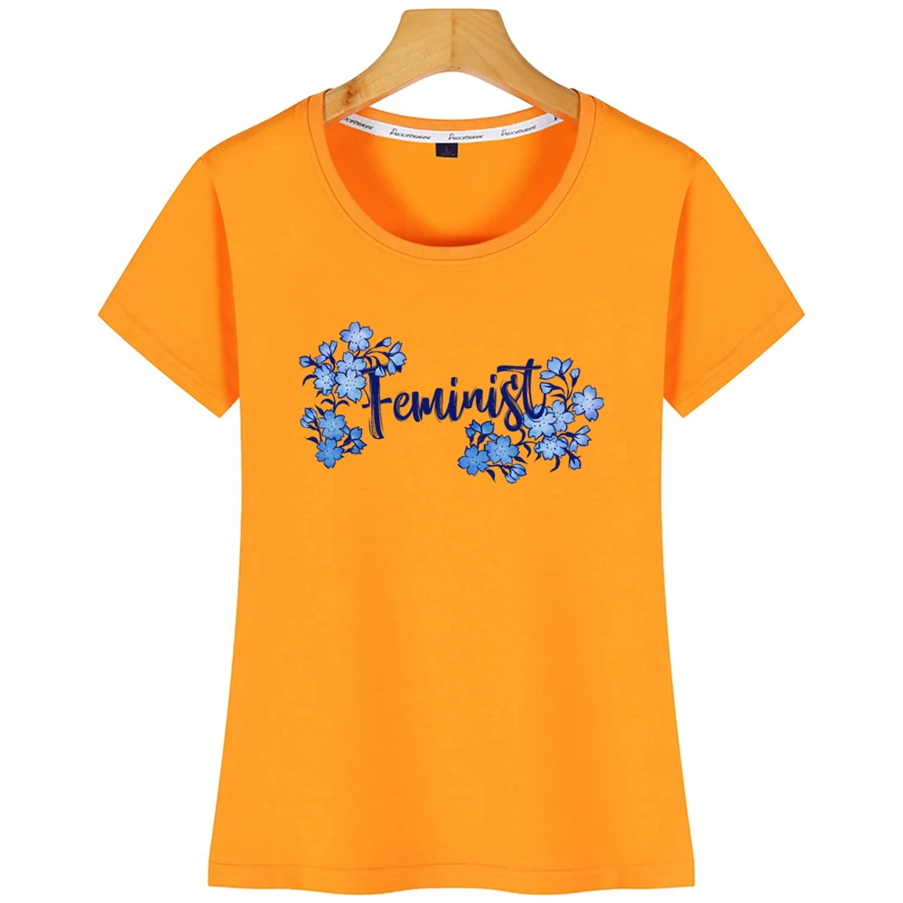 Топы футболка Женская Феминистская хлопковая Футболка с милыми надписями |