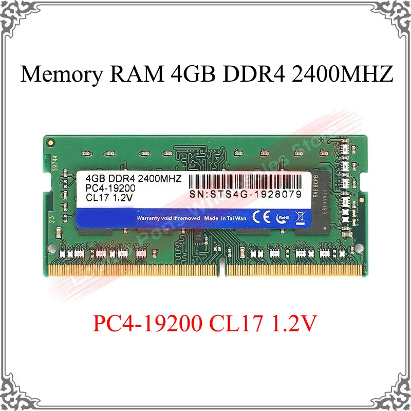 Память ОЗУ для ноутбука 4 Гб DDR4 2400 МГц PC4-19200 CL17 1 2 в STS4G-1928079 ddr материнской платы -