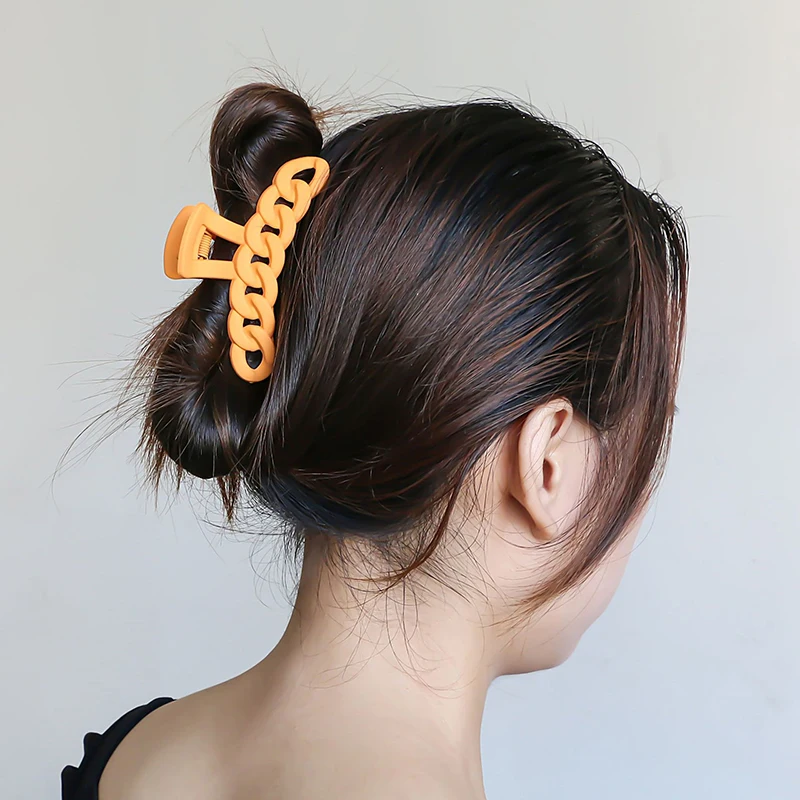 

Новый зажим-краб для женщин, пластиковая цепь, большой зажим для волос, зажим-краб, заколка-краб, Дамские аксессуары для волос для девочек, по...