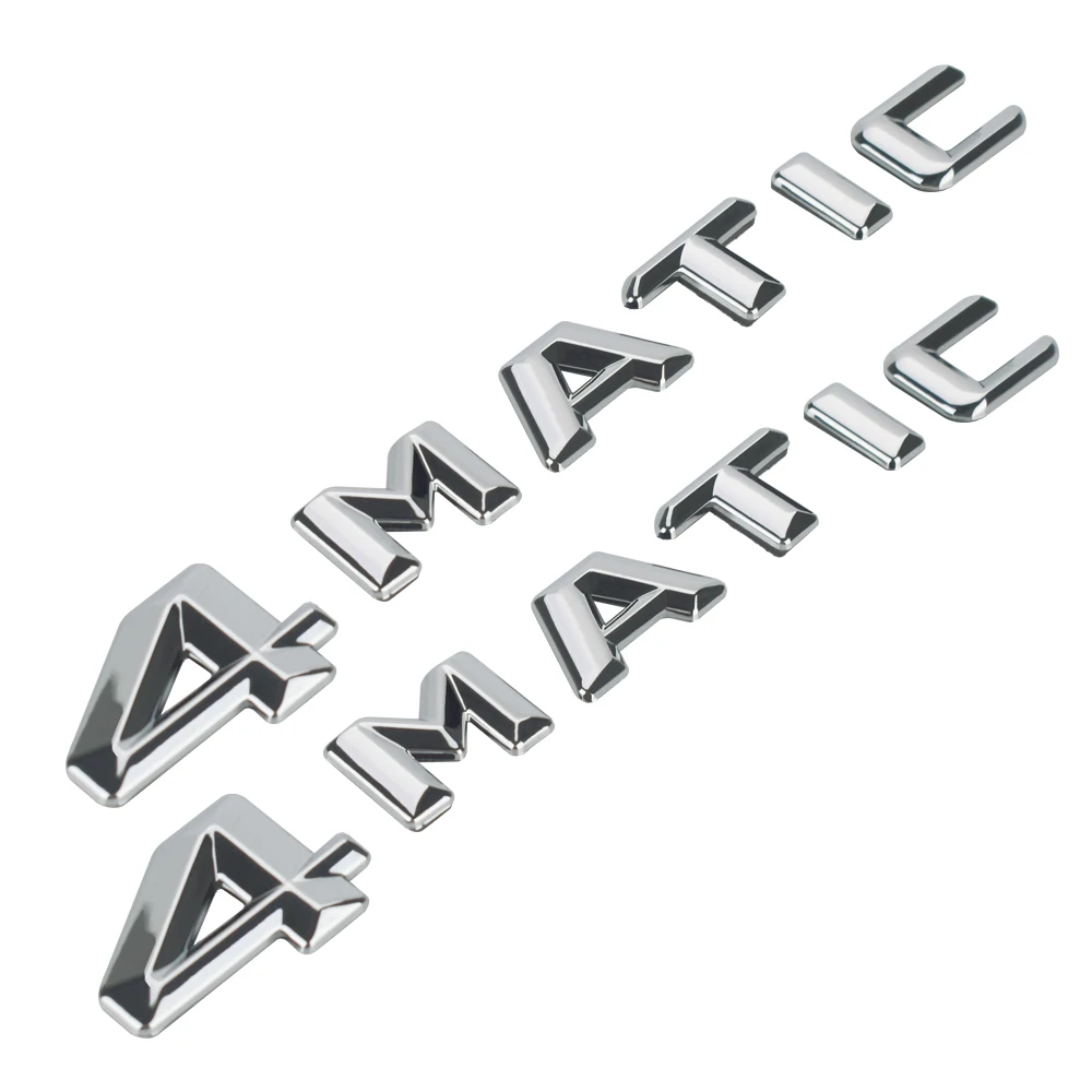 

4MATIC Rear Trunk Letters Emblem Logo Sticker Car Styling For Mercedes Benz A B C E S M G R Class GT CLA W204 W205 W210 W211 GLS