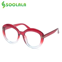 soolala 2021 hit color round reading glasses women ladies farsighted presbyopic magnifying magnifier glasses 0 5 0 75 to 4 0