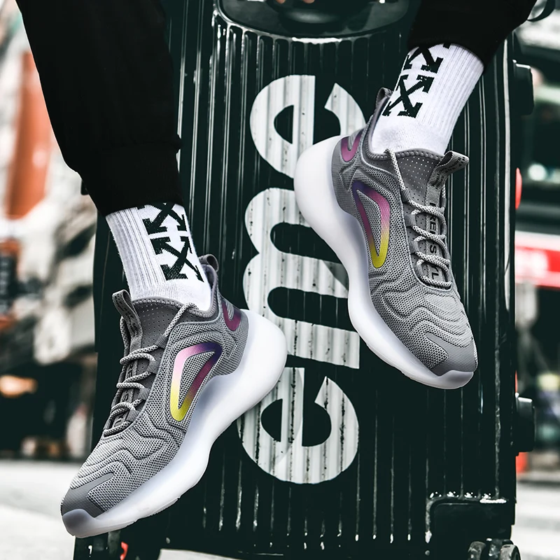 

Outdoor Casual Shoes Men's Sports Shoes Sneakers Men Plus Size 44 Reflective Shoes Male Height Increasing Fashion Jogging Shoes