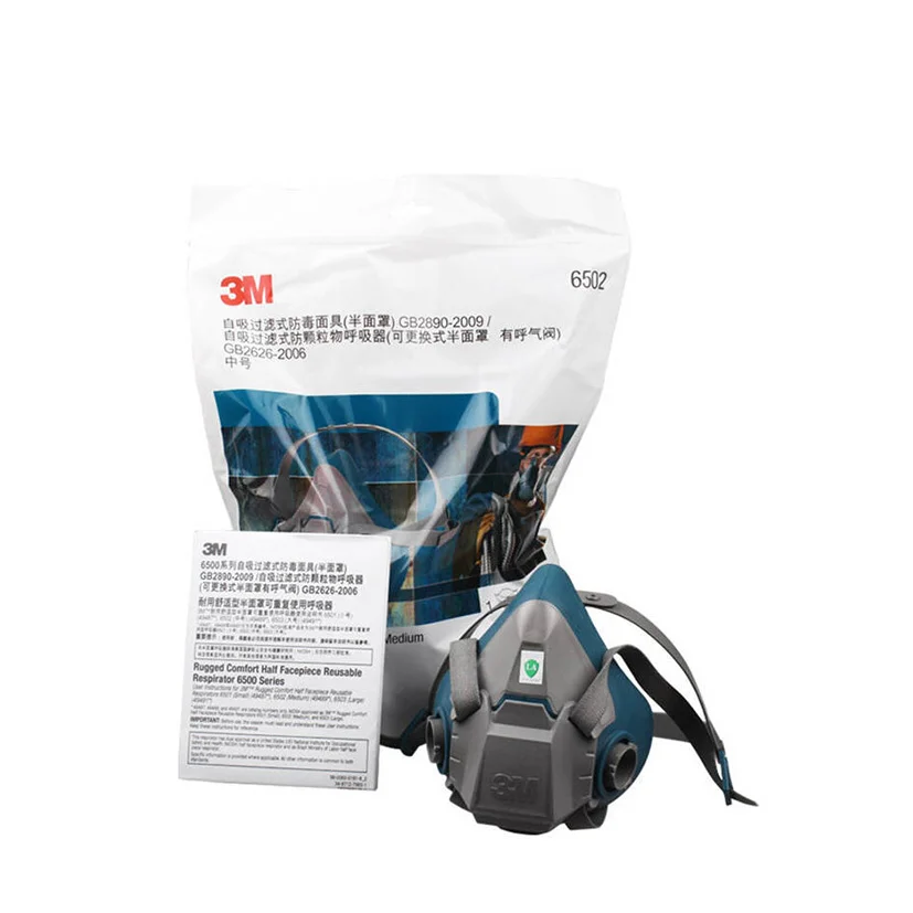 

3M 6502 Respirator Mask High Quality Matched with 3M Series Filter Industrial Painting Spraying Silica Genuine Gas Mask