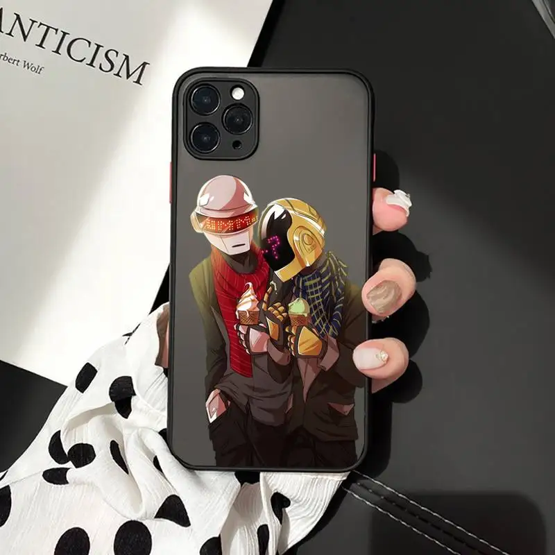 

rock music Daft Punk Helmet Phone Case For iphone 12 11 8 7 plus mini x xs xr pro max matte transparent cover