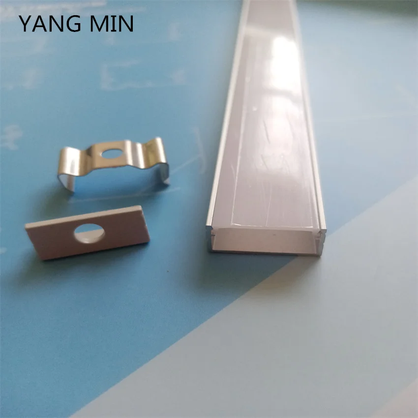 

Бесплатная доставка, Лидер продаж, 2 м за штуку, тонкий светодиодный алюминиевый профиль с прозрачной или молочной рассеянной крышкой и фити...