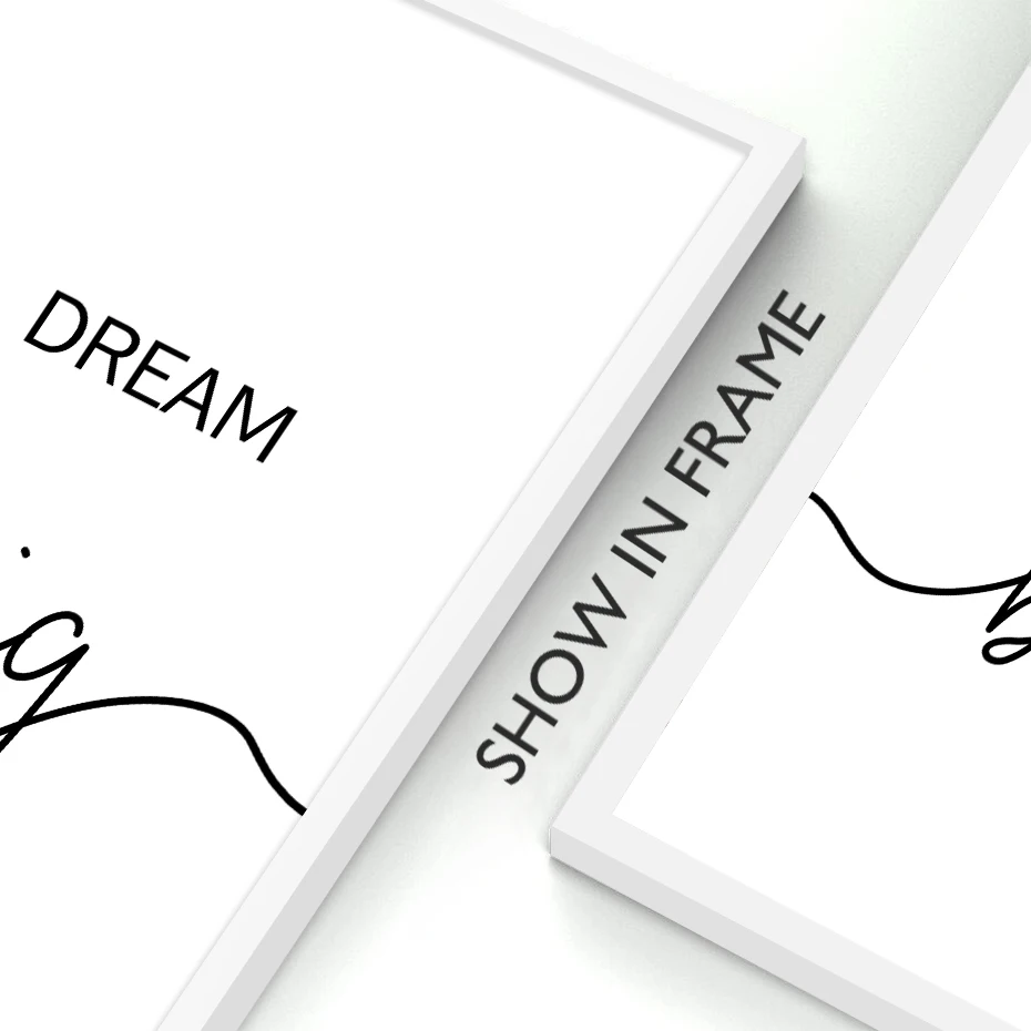 Минималистичная мечта большая живая простая Цитата картины на холсте