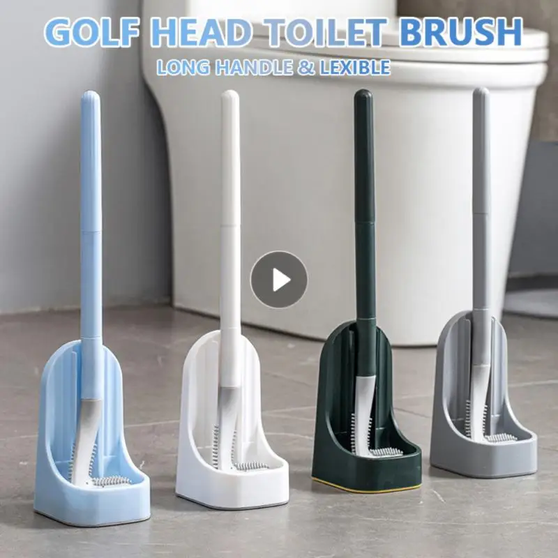 Щетка для чистки туалета с длинной ручкой прочная силиконовая щетка гольфа
