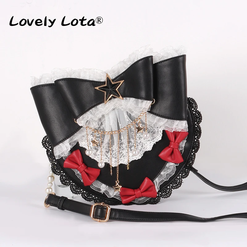 

Girls Womens Lolita Sweet Lace Heart Shaped Pearls Star Handbag Makeup Messenger Satchel Purse Shoulder Bags