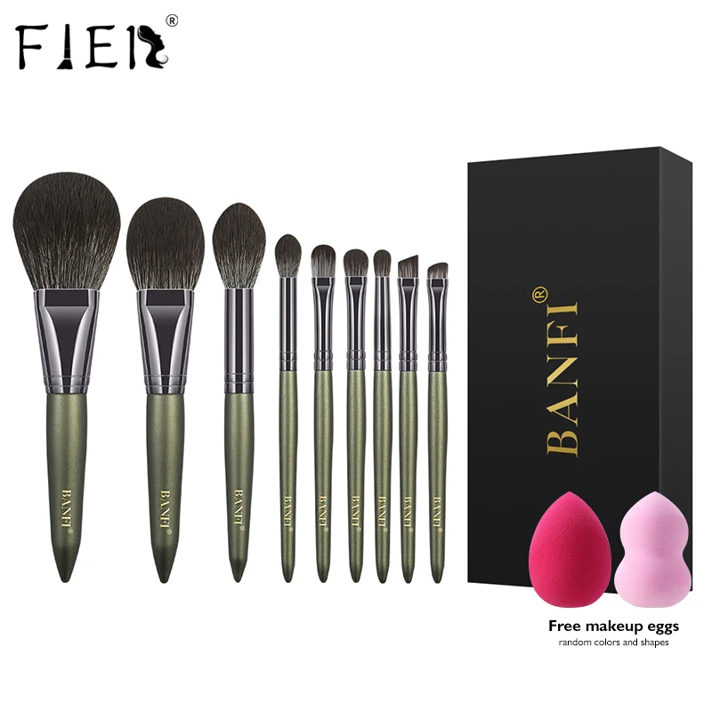 

FJER Makeup Brushes 14pcs Foundation Powder Blush Eyeshadow Concealer Lip Eye Make Up Brush Beauty Tool with Cosmetic Sponge