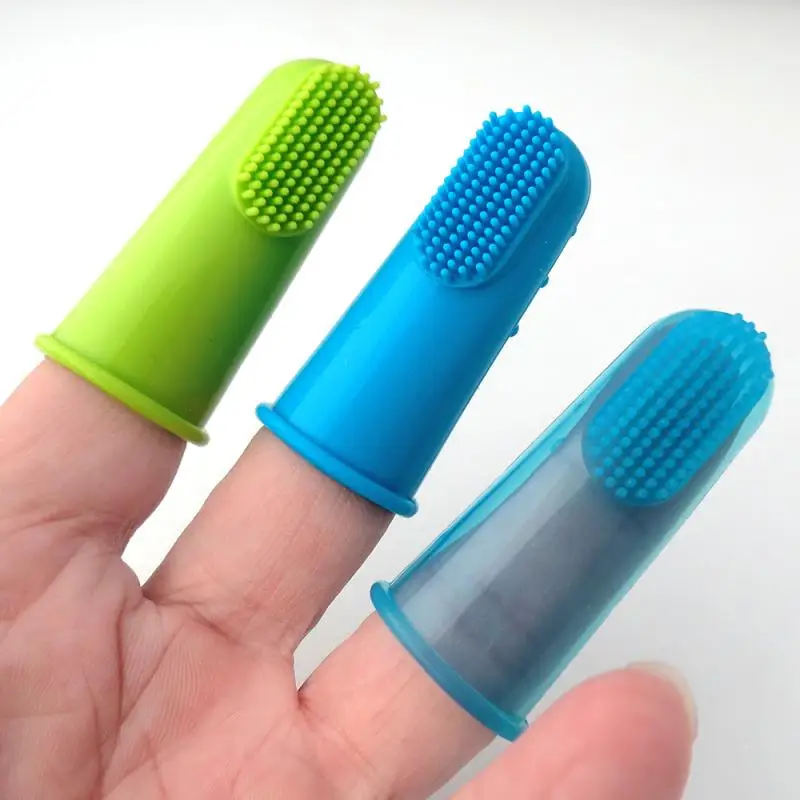 

Natural Silicone Pet Care Products Non-toxic Pet Finger Toothbrush High Temperature Disinfection Cat And Dog Cleaning Products