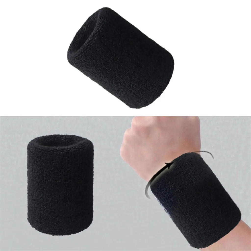 

Colorful Sport Sweatband Wristbands Cotton Fiber Sweat Wrist Guards Teenagers Tennis Hand Band Volleyball Sports Accessories