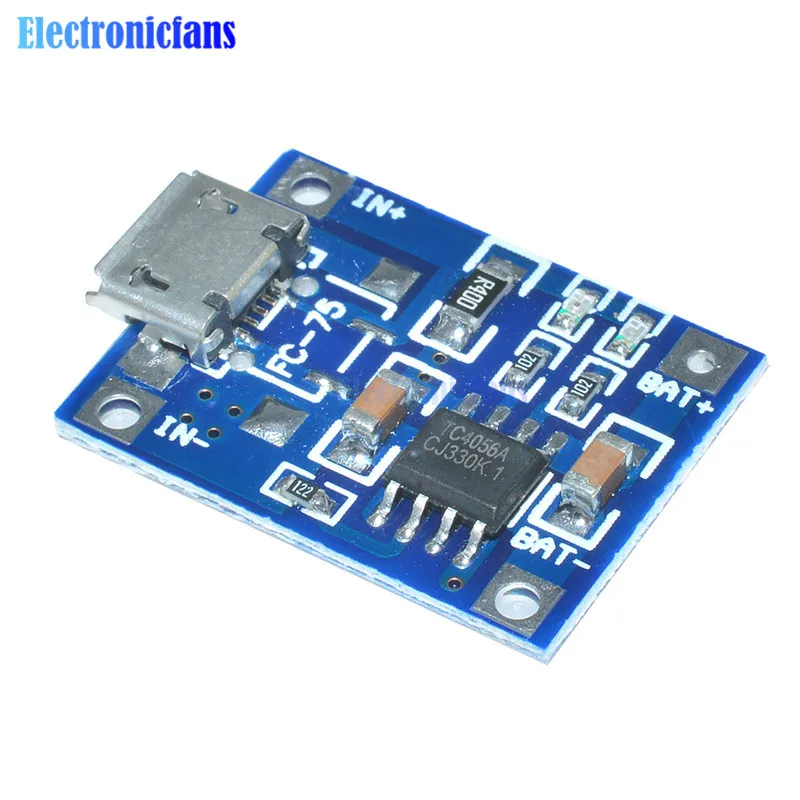 10 шт./лот Мини Micro type C USB 5V 1A 18650 TP4056 литиевый модуль зарядного устройства аккумулятора зарядная плата с защитой двойные функции