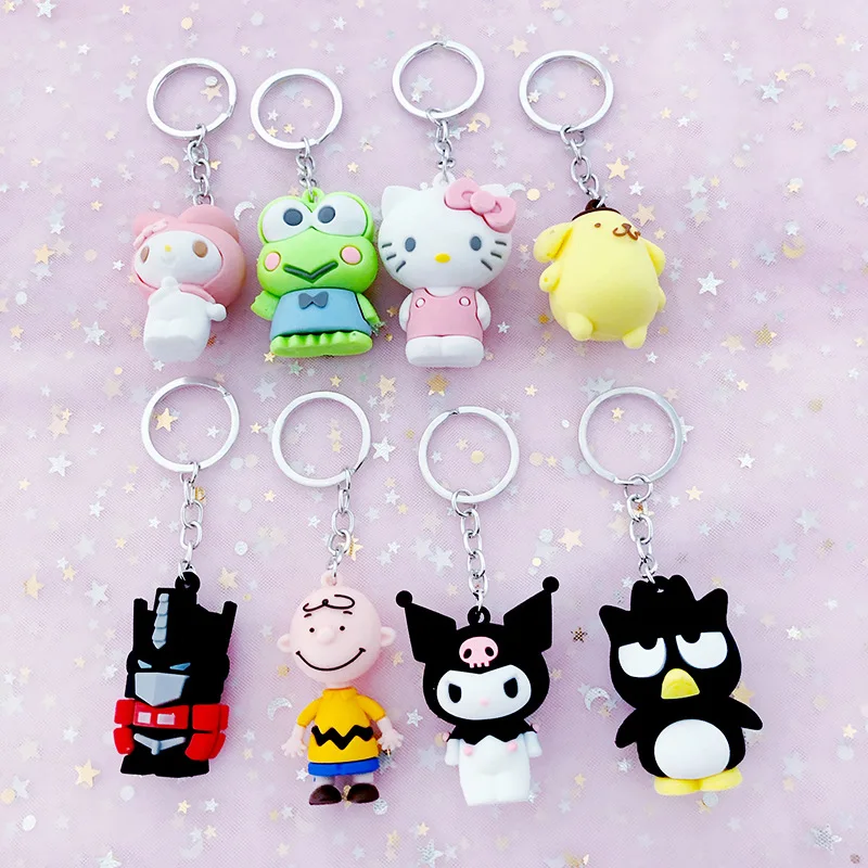 Мультфильм брелок Hello Kitty милый KT кот Единорог лягушка куклы брелоки Автомобильный Брелок Студенческая сумка брелок кулон творческие подарки