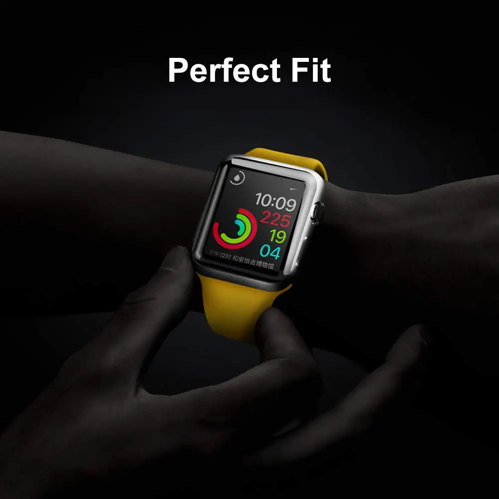 3D HD чехол из закаленного стекла для Apple Watch 3 2 1 38 мм 42 мм Защитная пленка для IWatch 4 5 44 мм 40 мм аксессуары