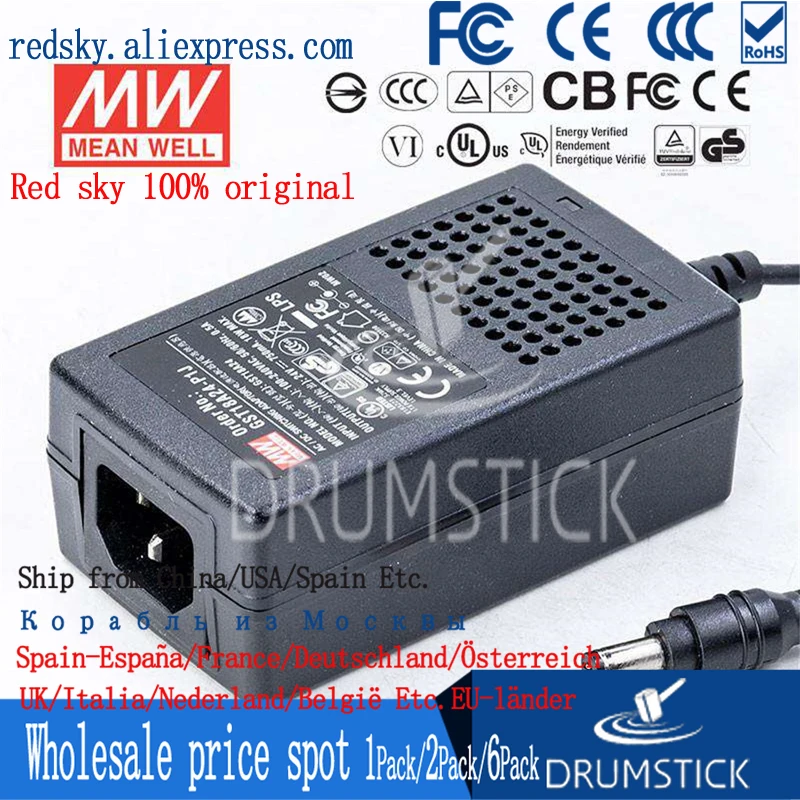 (Только 11 11) Средняя GST18A24-P1J скважин (6 шт) 24V 0.75A meanwell GST18A 18W AC-DC Высокая надежность