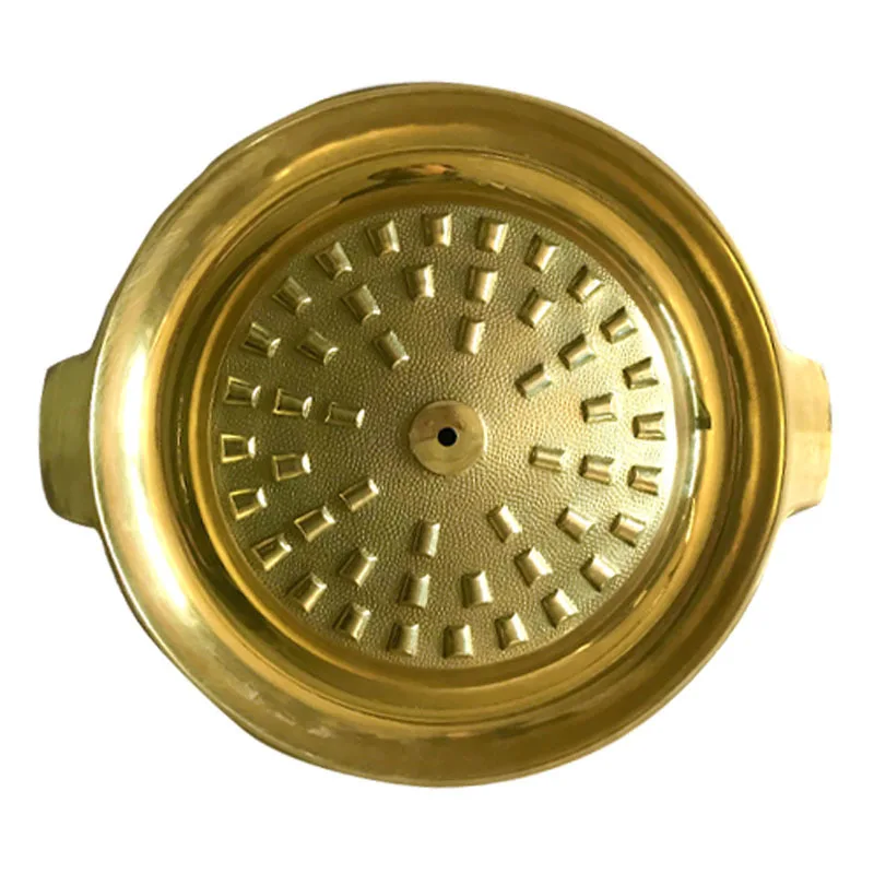 

Korean Round Cast Casserole Open Fire Pure Copper Griddle Plate Barbecue Pan Korean Fried Meat BBQ Stainless Steel Baking Tray