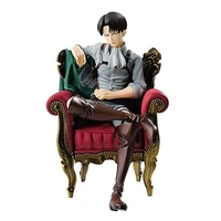 2021 hot 15cm attack on titan levi rivaille rival ackerman sofa action figure toys collection doll christmas gift with box