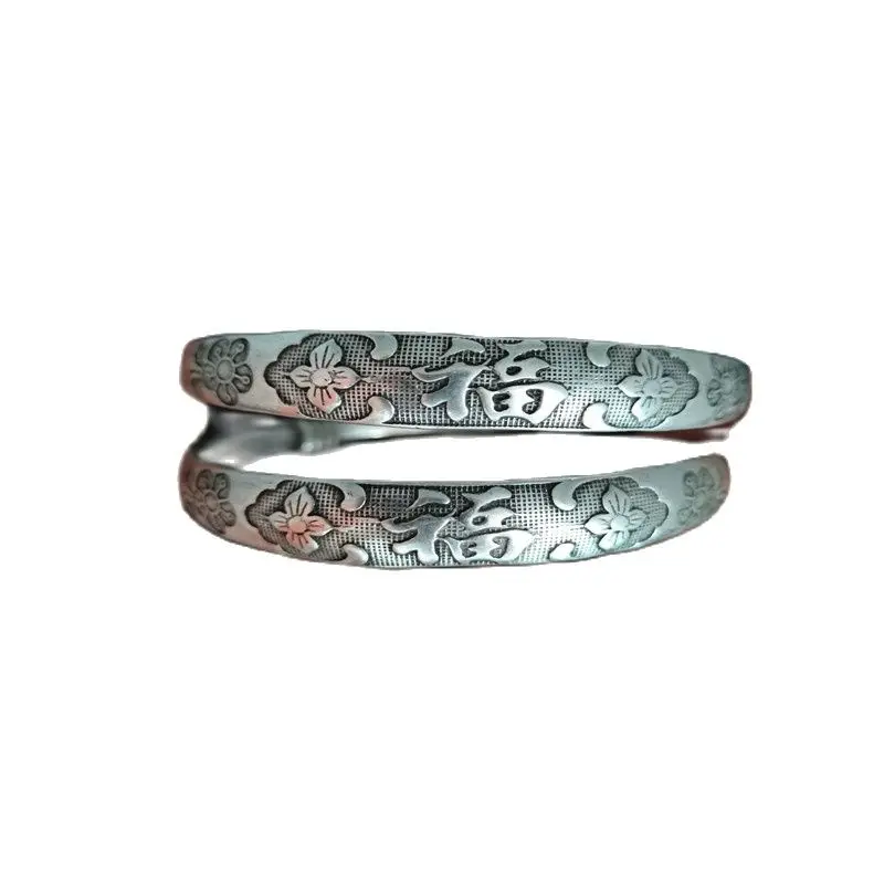 

Китайский Старый тибетский серебряный браслет Fuzi