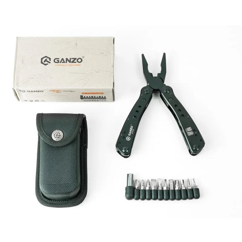 plier without box Ganzo G202B многофункциональные ножевые плоскогубцы, плоскогубцы с иглой, инструмент для повседневного использования, многофункциональные складные плоскогубцы, отвертка, биты, мини-ножницы, Мультитулы - Цвет: plier without box